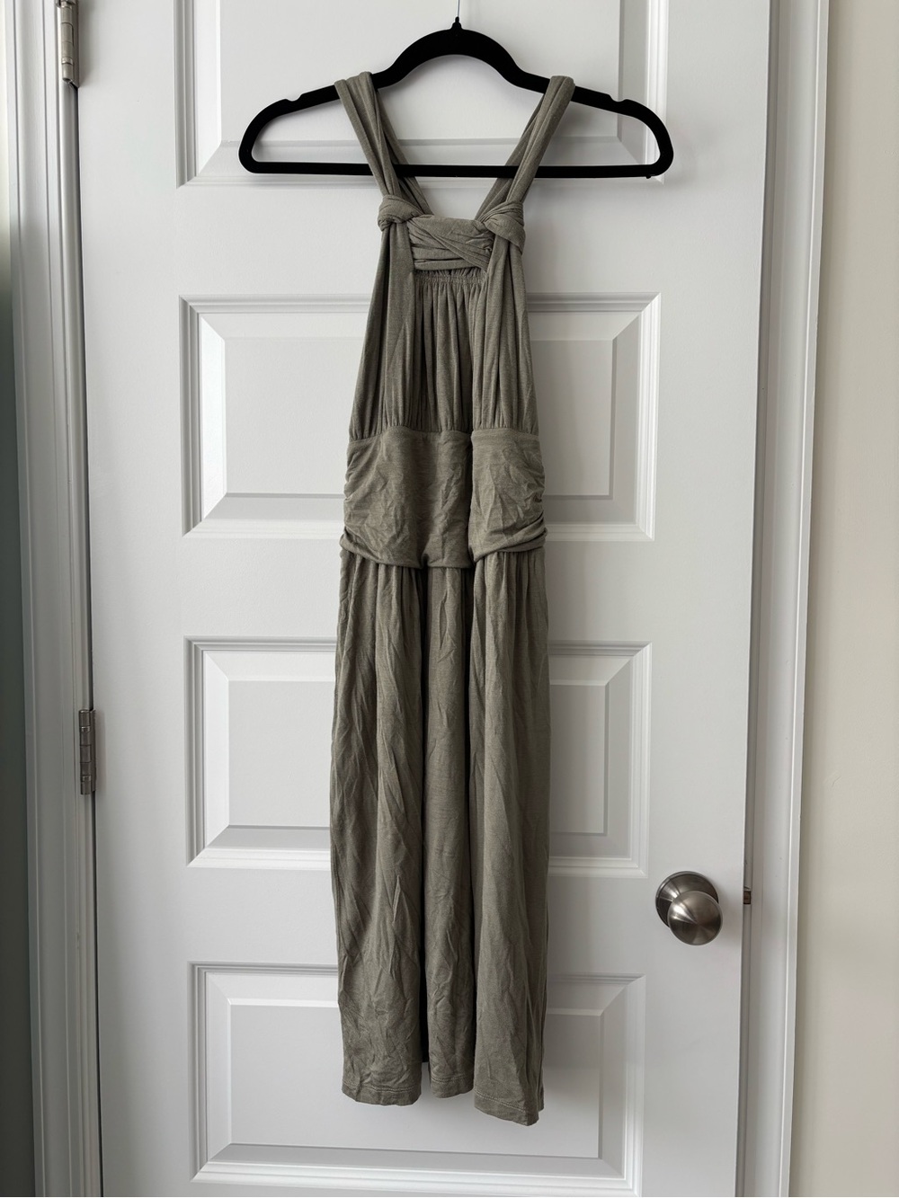 LOFT Women's Olive Green Sleeveless Maxi Dress 10